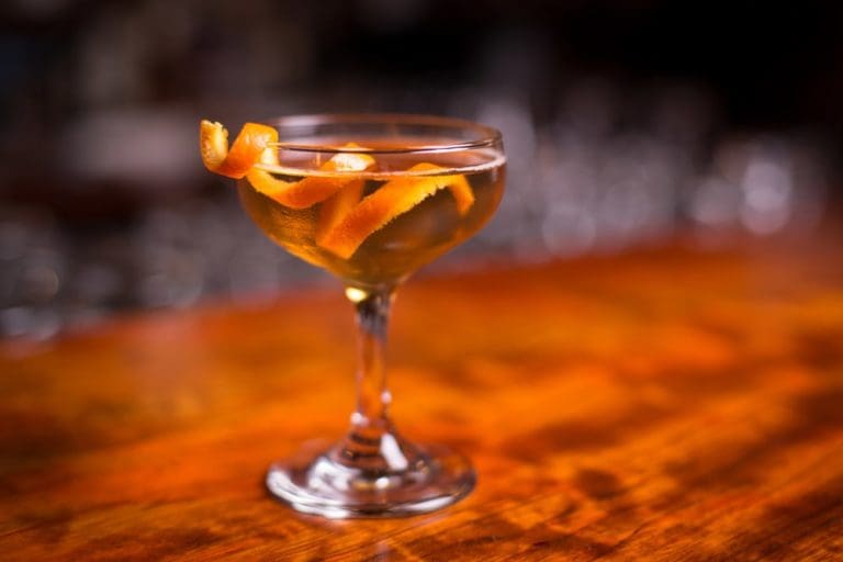 martini with orange twist